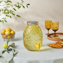 AyrStore Ayrex Melon Musluklu Cam Sebil 4650 ml Sarı