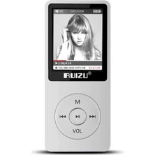 Ayrex Ruizu X02 Ultra Ince Mp3 Çalar 8gb Fm Radyo Beyaz