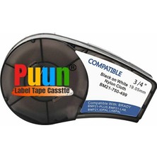 Ayrex Puun Brady M21-750-499-WT-BK 110895 Naylon Bez Güçlü Yapışkanlı Beyaz Üzerine Siyah 19.