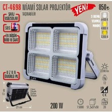 Ayrex Cata CT-4698 Taşınabilir Şarjlı Solar Projektör (200W)