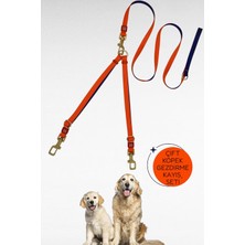Ayrex Caramelos, Ikili (Çift) Köpek Gezdirme Tasması ve Sevk Kayışı Set Ayarlanabilir Lacive
