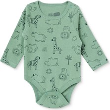 Hellobaby Erkek Bebek Uzun Kol Body Çıtçıtlı Yaka Uzun Kol
