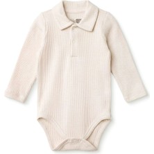 Hellobaby Erkek Bebek Body Çıtçıtlı Polo Yaka Uzun Kol