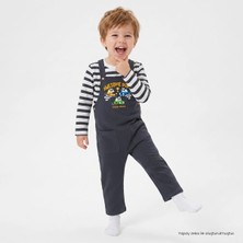 Hellobaby Erkek Bebek Sweatshirt Yeniyıl Baskılı Bisiklet Yaka Long Sleeve