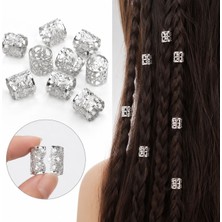İnderin Gümüş Renk Metal Saç Küpesi Örgü Aksesuarı 50 Adet Pinterest Temalı Sanatsal Tasarım