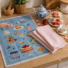 Belinis %100 Pamuk Yumuşaçık Soft 50X70 Mutfak Peçete 1 Adet Pike 1 Adet Bez  Hediyelik Günlük Lüx Soft