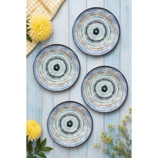 Grandora Ege Esintisi Desenli 6’lı 26 cm Porselen Servis Tabağı Seti - Kahvaltı, Yemek, Sunum Tabağı