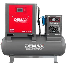 Demax 10 Hp 500 Lt Depo Üstü Invertörlü Vidalı Hava Kompresörü