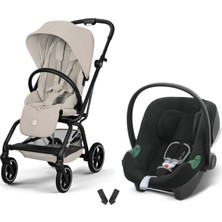 Cybex Eezy S Twist+2 Travel Sistem | Dune Grey & Aton Volcano Black