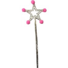 Marsilyan™- Pembe Ponponlu Yıldız Peri Asası 1 Adet BX40