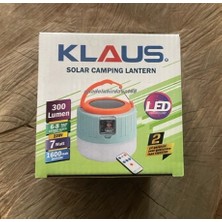 Klaus Pro Solar Kamp Lambası Güneş Enerjili Kamp Lambası Kumandalı 10SAAT