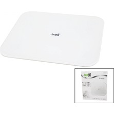 Marsilyan™- Gizli Ekran -Soft Beyaz Cam Zemin  Dijital Baskül Terazi 180KG Sensör -Led Ekran -Oda℃ TF-1070 BX40