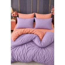 More Home  Tek Kişilik Nevresim Takımı  Lastikli Çarşaflı  Lila Somon