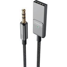 CA-8700 Bluetooth Usb-A To Dc 3.5mm Dönüştürücü, Koyu Gri