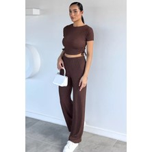 Gülseli Kadın Yan Büzgü Detaylı Bluz Bel Lastikli Pantolon Ikili Takım P-00022478