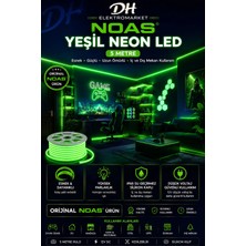 Dh Elektromarket Noas Yeşil Neon LED 5 Metre – 12V Silikon Kılıflı Esnek Neon Aydınlatma