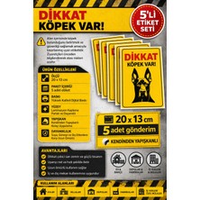Dh Elektromarket ⚠️ Dikkat Köpek Var Uyarı Etiketi (5’li Set)
