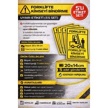 Dh Elektromarket ⚠️ Forkliftte Kimseyi Bindirme Uyarı Etiketi (5’li Set)