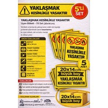 Dh Elektromarket 🚫 Ateşle Yaklaşmak Kesinlikle Yasaktır Uyarı Etiketi – 5’li Set (20X14 Cm) 🚫