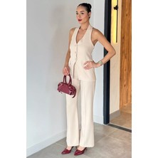 Gülseli Çimalı Pantolon Yelek Ikili Takım P-00022354