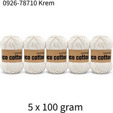Oxford İplik 5'li Paket Eco Cotton 100GR-200M NO:0926-78710 Krem