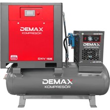 Demax 15 Hp 500 Lt Depo Üstü Invertörlü Vidalı Hava Kompresörü