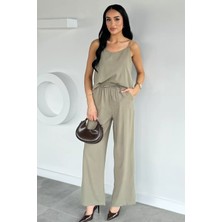 Gülseli Ip Askılı Bluz Pantolon Ikili Takım P-00021829