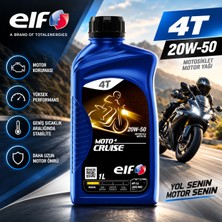 Elf Moto 4 Cruise 20W-50 4t Motosiklet Motor Yağı 1 L Maksimum Motor Koruması