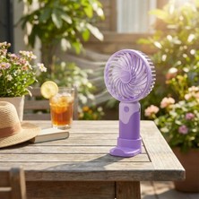 Çetiner Group®  3 Kademeli Masaüstü ve El Fanı – Telefon Tutuculu, 3 Farklı Değiştirilebilir Halka Tasarımlı Mini Fan  MZL37A