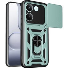 Ilkestor Newface Xiaomi Poco X8 Pro Pars Lens Yüzüklü Silikon - Yeşil