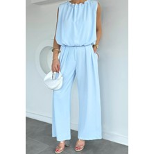 Gülseli Kadın Bel Lastikli Pantolon Bluz Ikili Takım P-00022163