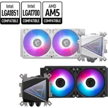 Vira Msı Mag Corelıquıd I240 Whıte 240MM Argb Cpu Sıvı Soğutucu (LGA1150/1151/1155/1156/1200/1700/1851/AM4/AM5 Uyumlu)
