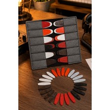 Midex MZ-24ST Saz ve Bağlama Için 24'lü Mızrap Deri Cüzdan Seti (Tüm Numaralar, 6 Renk)
