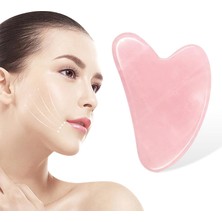 Gua Sha Gül Kuvars, Gua Sha Taşı, %100 Doğal Yeşim Taşı Yüz Bakım Aleti, Yüz, Gözler, Boy