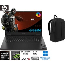 Hp omen 17-DB1022NT Ryzen Ai 9-365(YENI Nesil Yapay Zeka) 24GB 1tb RTX5060 8gb 17.3 144hz W11 Pro CD5N2EA Duddi Çanta