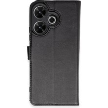 Ilkestor Newface Xiaomi Redmi 13 4g Kılıf Tr S Plus Kapaklı Kılıf - Siyah