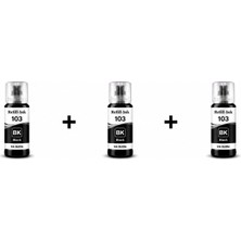 Bionet Teknik Epson Ecotank L3560 Uyumlu 103 Muadil Siyah Mürekkep 3'lü Paket [1, 2, 3, 4]