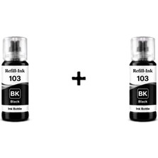 Bionet Teknik Epson Ecotank L6190 Uyumlu 103 Muadil Siyah Mürekkep 2'li Paket
