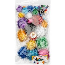 Lino RBZ-2055MIX Ponpon Karşık Simli 40 Lı Paket