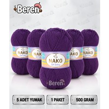 Nako Elit Baby - 10253 Erik Moru - 5'li Paket - 100GR/250M - Bebek Ipi - Anti Pilling Tüylenmez Ip