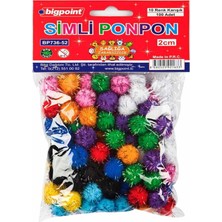 Bigpoint BP736-52 Ponpon Simli 2 cm 10 Renk / 100'LÜ Poşet