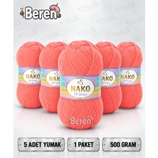 Nako Elit Baby - 1469 Somon - 5'li Paket - 100GR/250M - Bebek Ipi - Anti Pilling Tüylenmez Ip