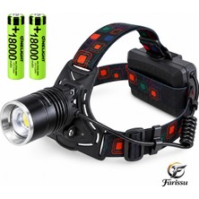 farissu IR-013-2 Profesyonel Şarjlı Kafa Lambası - 40W 4000 Lümen, 3 Km Menzilli Zoomlu Güçlü Kafa Feneri