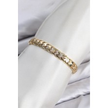 Inure Jewelry cm Kalın Yılan Model Zirkon Taşlı Vıp Seri Gold Renk Pirinç Kadın Bileklik