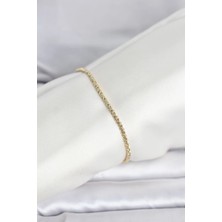Inure Jewelry CM 14K Gold Renk Burgulu Zincir Model Kadın Bileklik