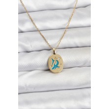 Inure Jewelry 316L Çelik Zincir Gold Renk Shark Figür Kadın Kolye
