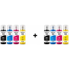 Bionet Teknik Epson Ecotank L3211 Uyumlu 103 Muadil 4 Renk Mürekkep Seti 2'li Paket
