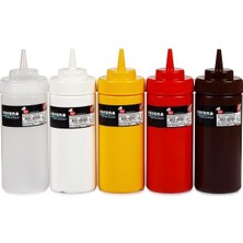 Bora Plastik Ketçap & Mayonez Şişe Geniş Kapaklı B.450 ml Şeffaf BO2111
