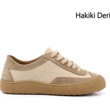 Gönderi(r) Kadın Nude  Bağcıklı Hakiki Deri Sneaker