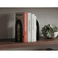 Eyzo Home Oval Kitaplık Tutacağı Siyah Metal